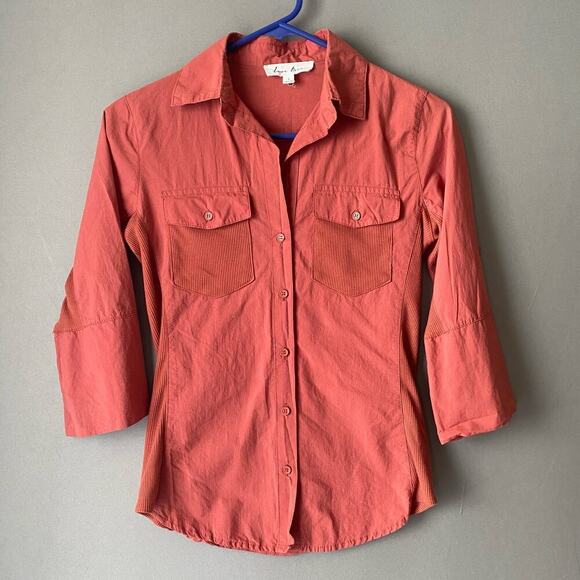 Love Tree z S coral button down 100% cotton shirt‎ - Picture 1 of 9